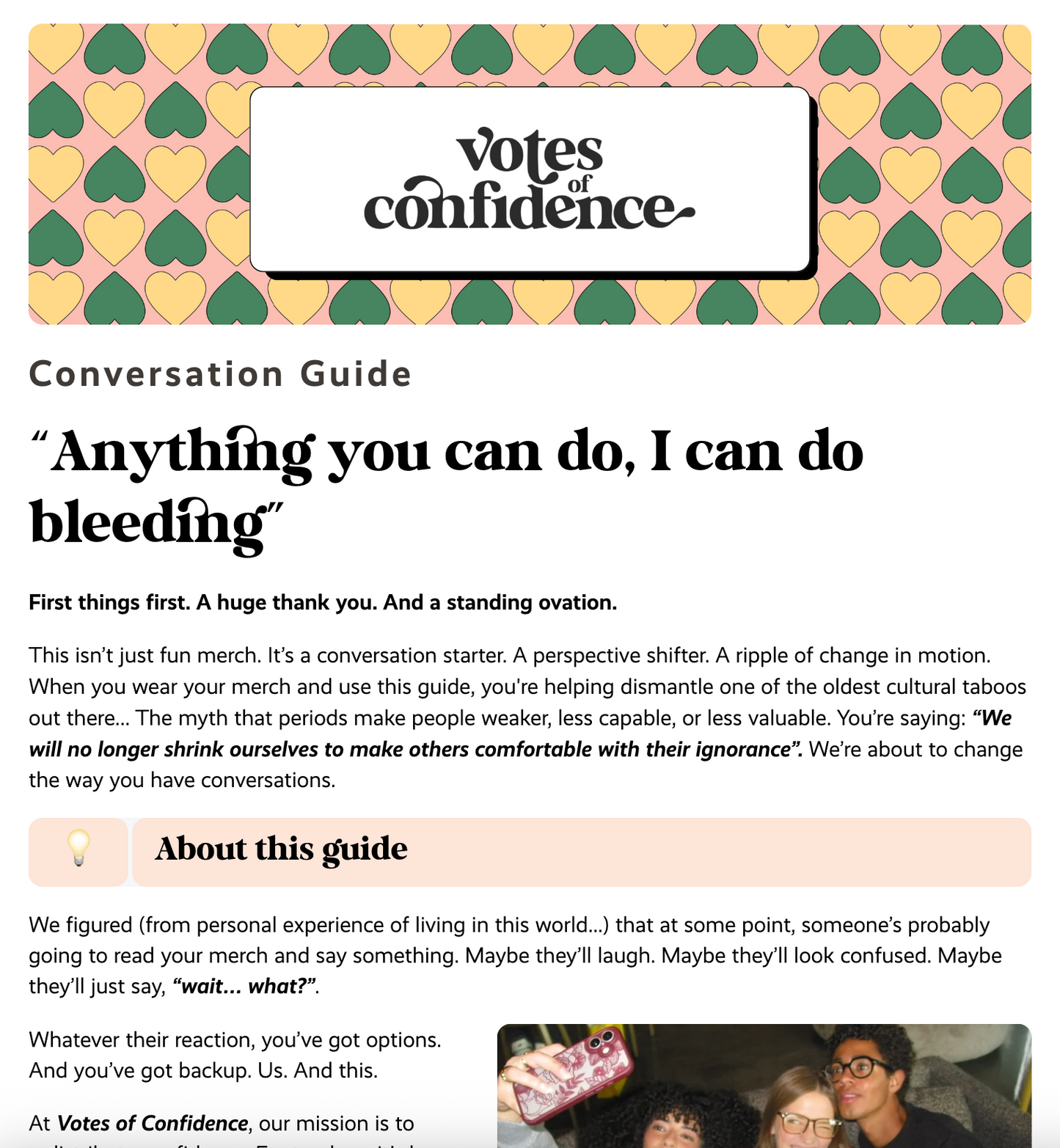 "Anything You Can Do" Conversation Guide