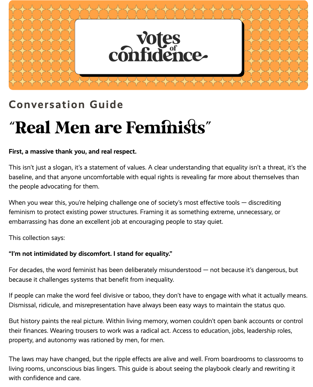"Real Men Are Feminists" Conversation Guide