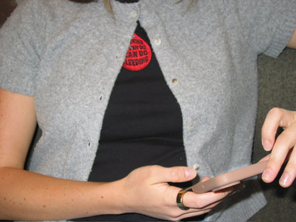 "Anything You Can Do I Can Do Bleeding" Medium Crop Droplet Tee