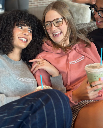 Embroidered "Anything You Can Do I Can Do Bleeding" Classic Cozy Hoodie